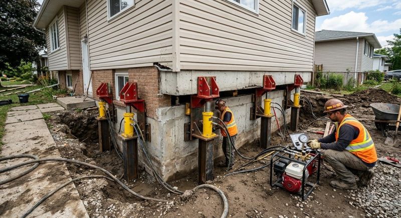 Sinking Foundation Lifting