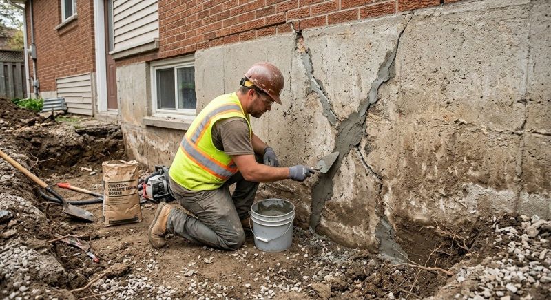 Foundation Crack Repair in Mansfield, MA