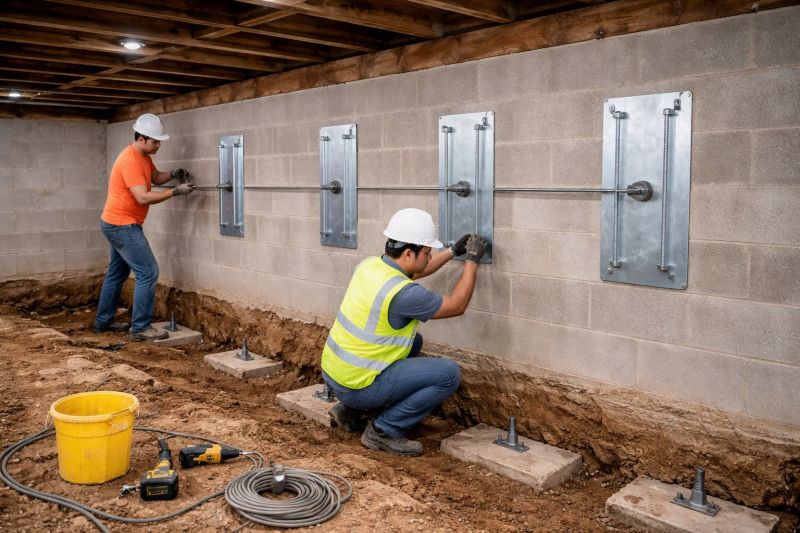 Basement Stabilization in Waltham, MA