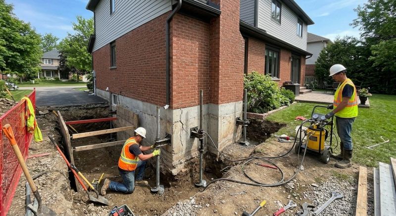 Basement Underpinning in Waltham, MA