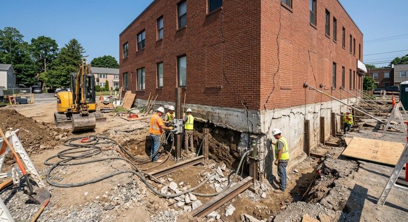 Building Foundation Repair in Foxboro, MA