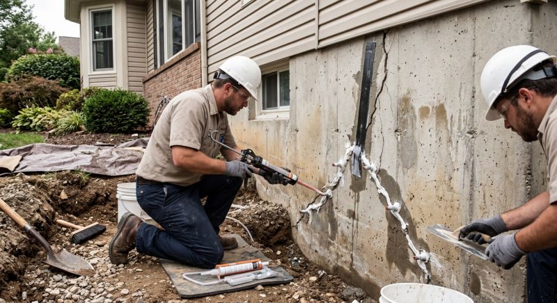 Cracked Foundation Repair in Danvers, MA