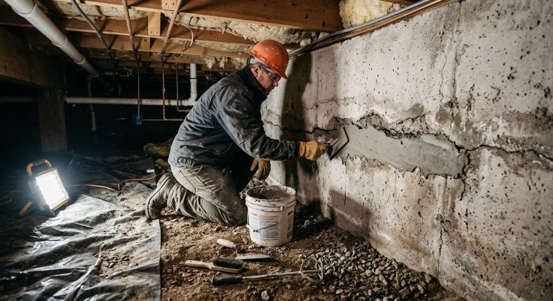 Cracked Foundation Repair in Foxboro, MA