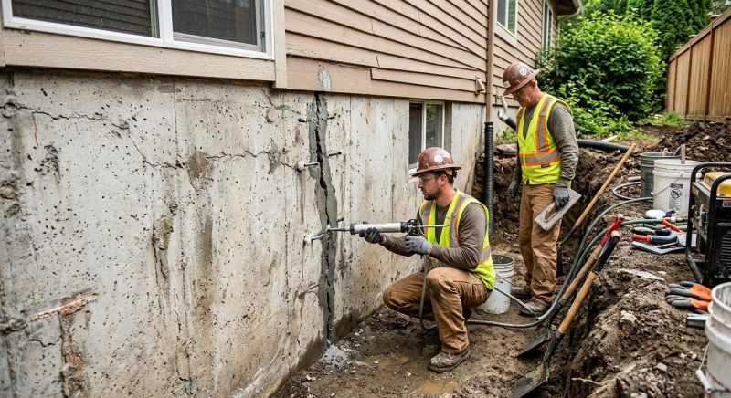 Cracked Foundation Repair in Groton, MA