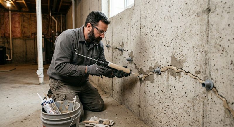 Cracked Foundation Repair in Middlesex County, MA
