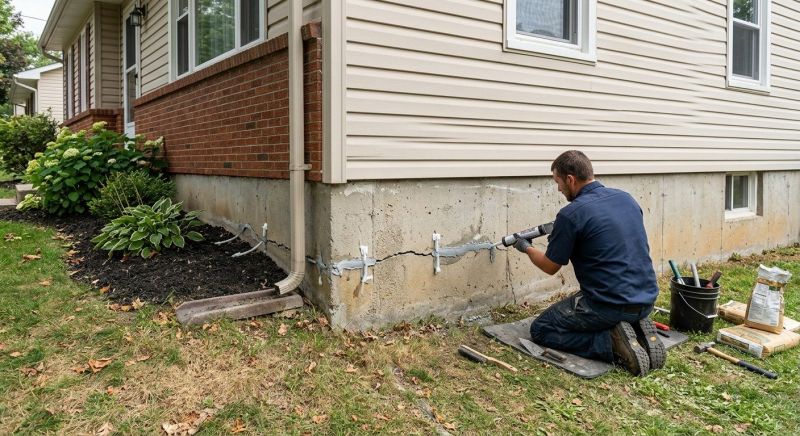 Cracked Foundation Repair in Tyngsboro, MA