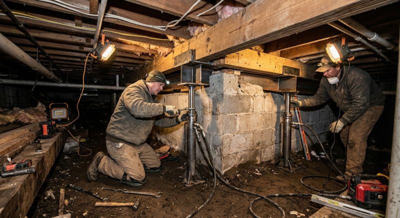 Crawlspace Foundation Repair in Burlington, MA