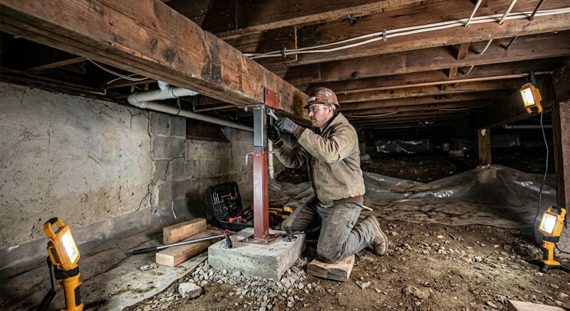 Crawlspace Foundation Repair in Dedham, MA