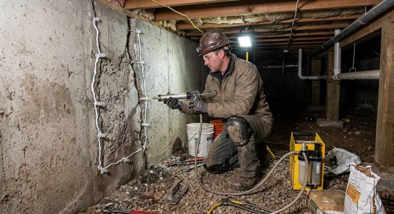 Crawlspace Foundation Repair in Waltham, MA