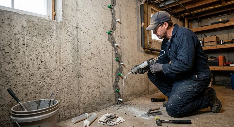 Foundation Crack Repair in Braintree, MA