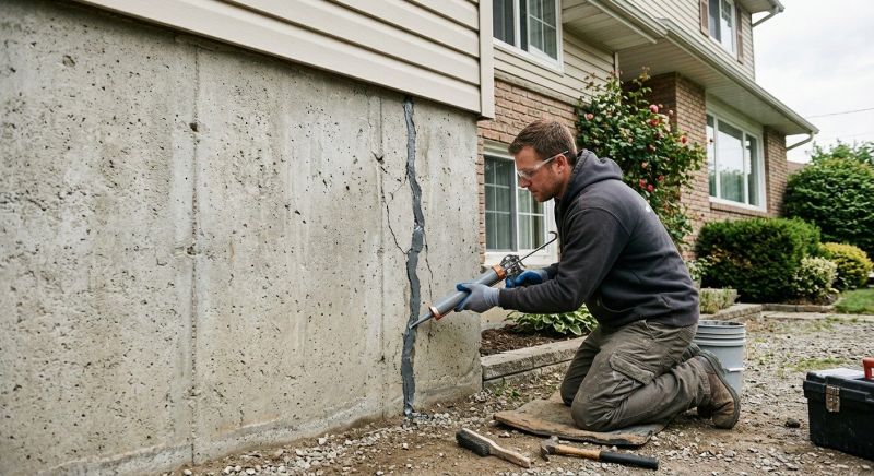 Foundation Crack Sealing in Waltham, MA