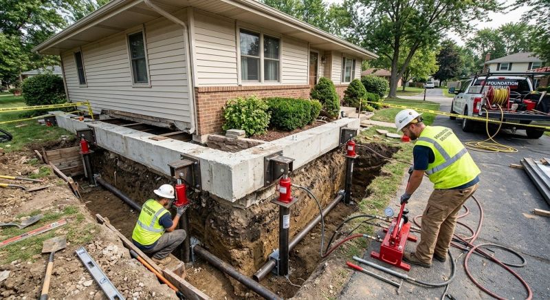 Foundation Jacking in Billerica, MA
