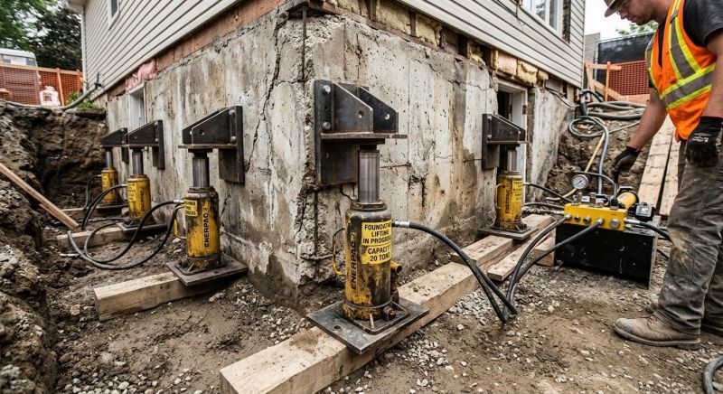 Foundation Jacking in Braintree, MA
