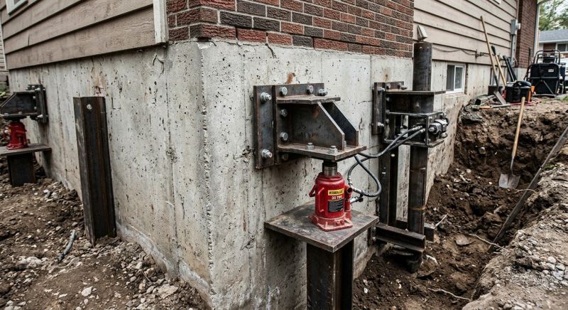 Foundation Jacking in Burlington, MA
