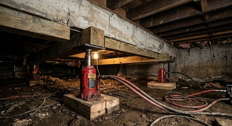 Foundation Jacking in Foxboro, MA