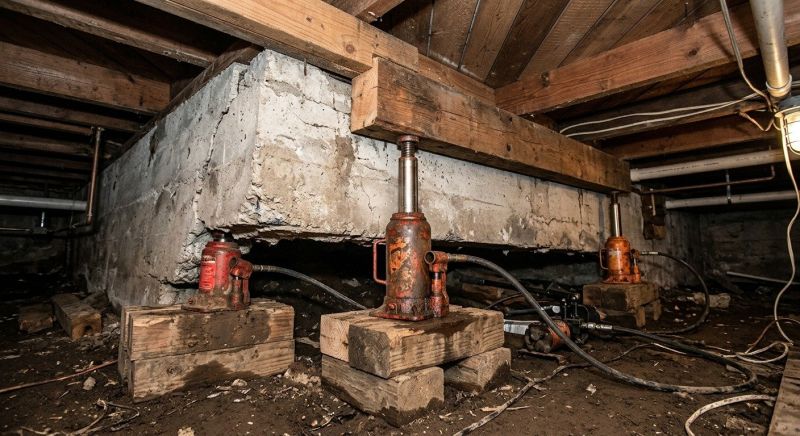 Foundation Jacking in Hudson, MA