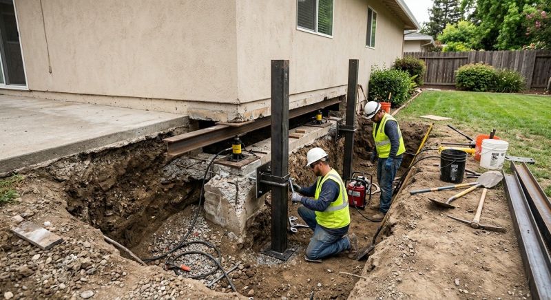 Foundation Pier Repair in Waltham, MA