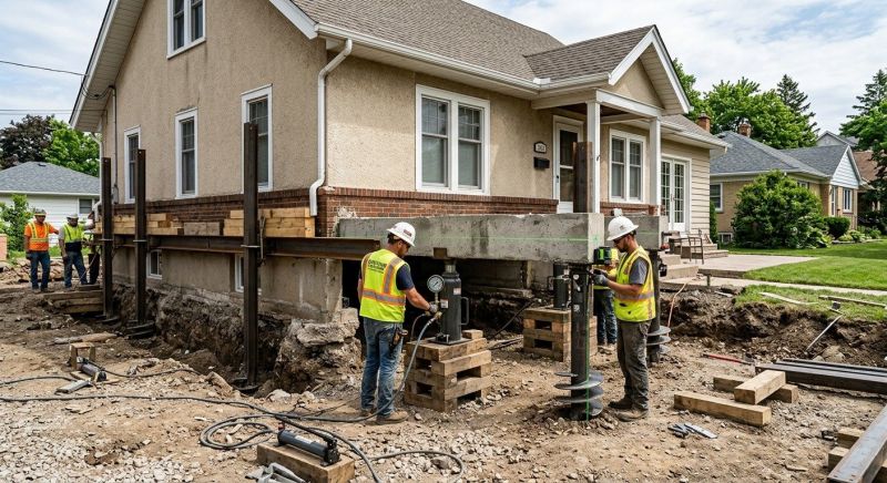 Foundation Releveling in Waltham, MA