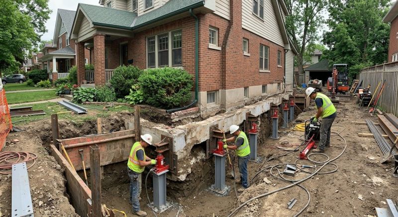Foundation Underpinning in Waltham, MA