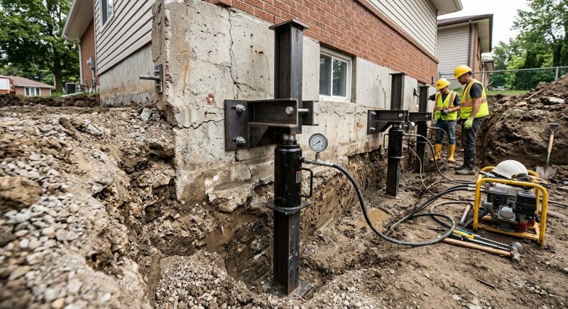 Sinking Foundation Lifting in Waltham, MA