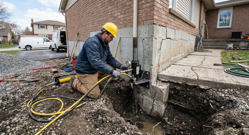 Sinking Foundation Repair in Arlington, MA