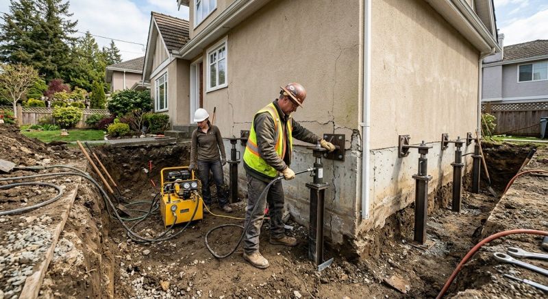 Sinking Foundation Repair in Bolton, MA