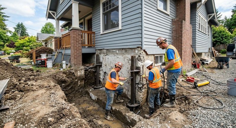 Sinking Foundation Repair in Saugus, MA